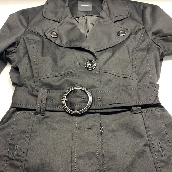 𝅺VERO Moda Duffy Short Trench Coat Size M - Picture 4 of 10